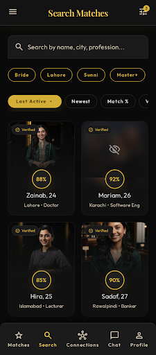 Search & Filters Screen